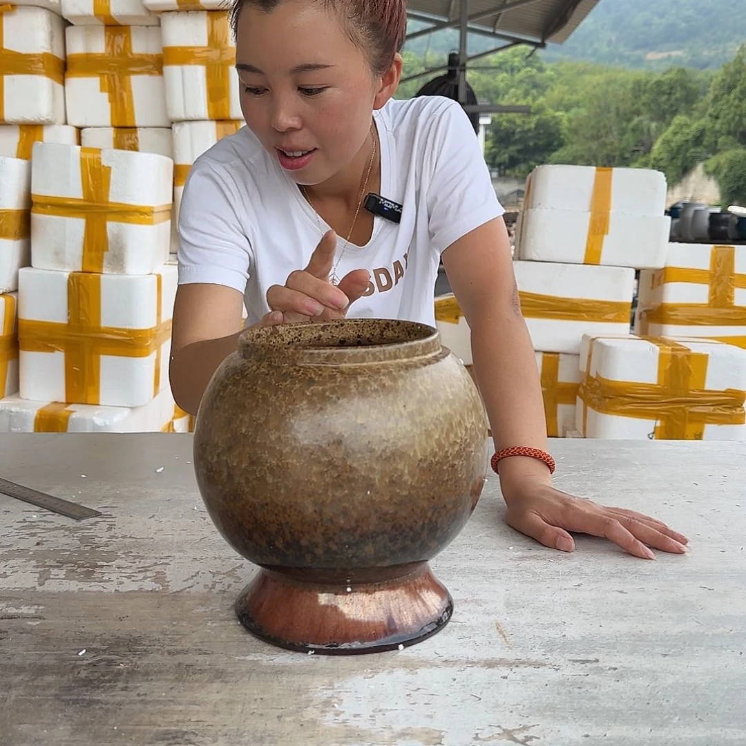 紫砂花盆王嫂花盆0714-144高22口14