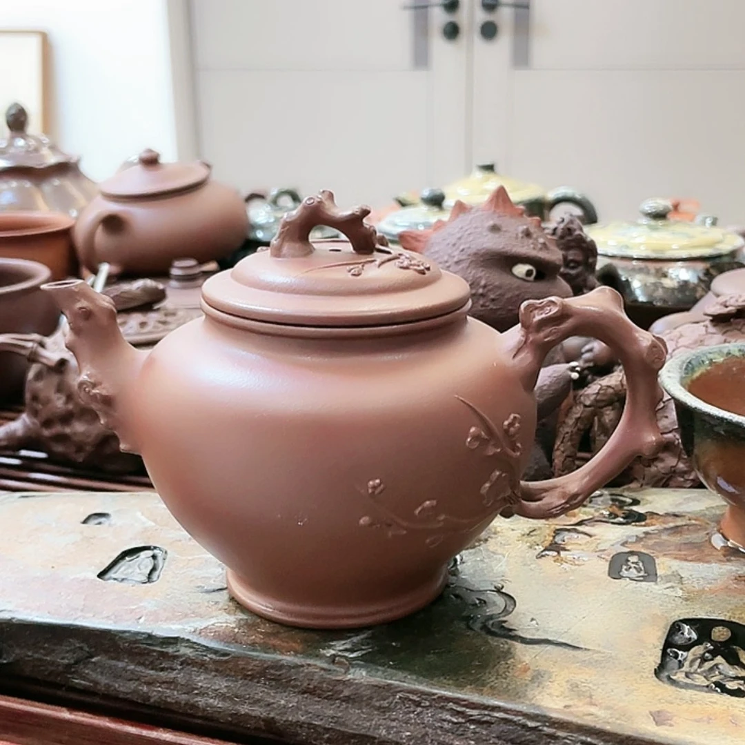 【闪购商品】紫砂茶壶梅花报春大的