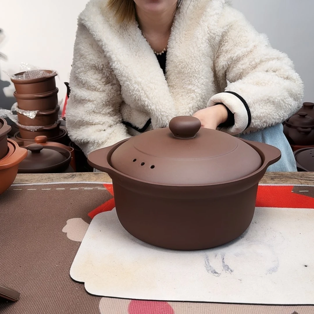 紫砂砂锅3升正品无暇