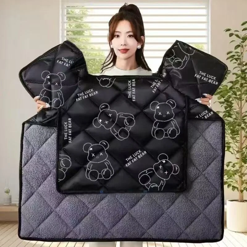 电动车冬季通用加大加绒加厚防水防寒防风保暖挡风被