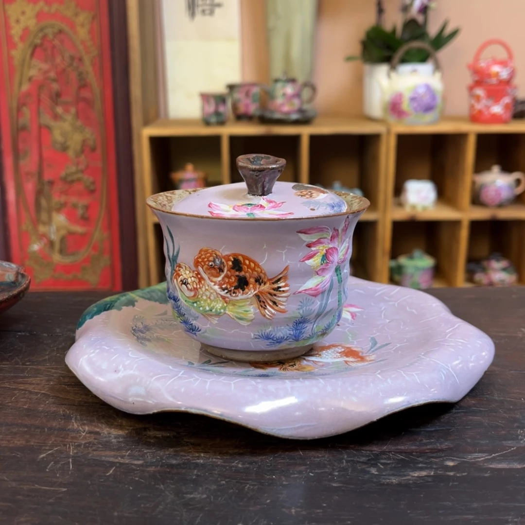 柴烧手工手绘陶瓷
