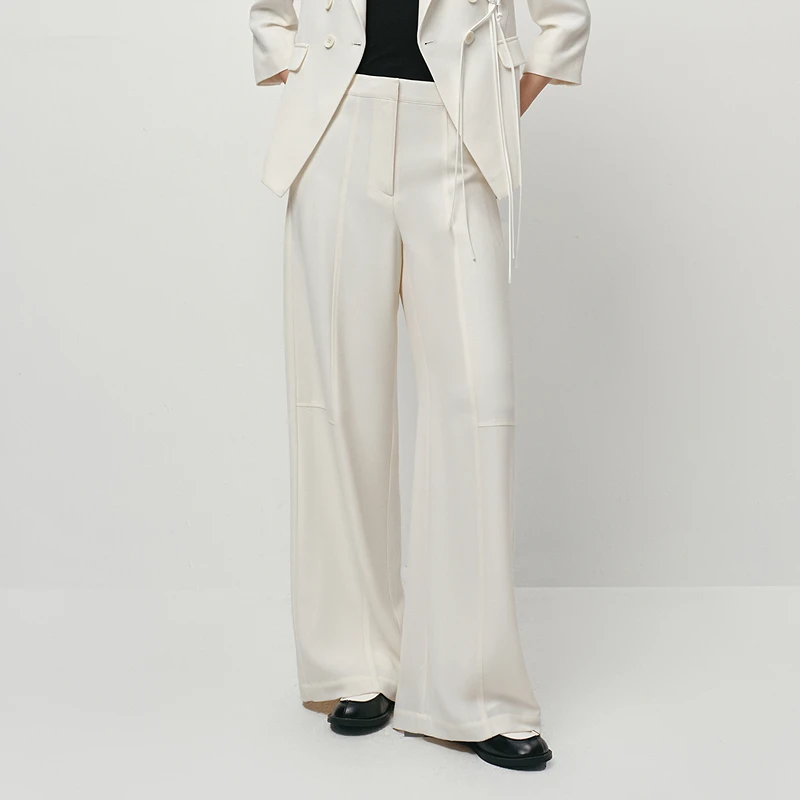 H·GENTEEL荷高25夏舒适通勤显瘦职场个性休闲长裤GCF22410872-1