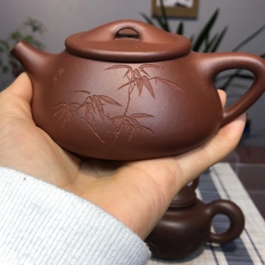 紫砂茶壶景舟石瓢230c c