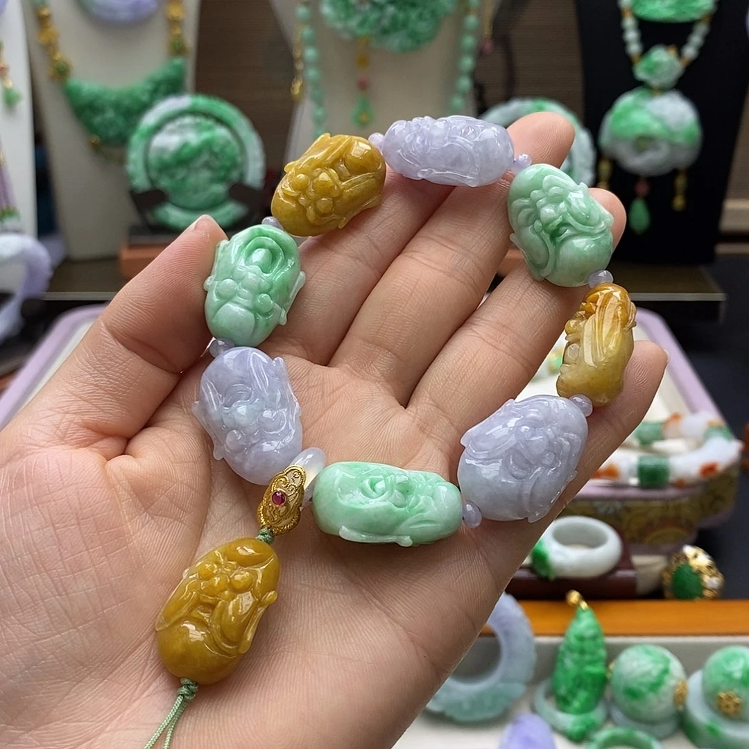 翡翠未镶嵌颈饰天然