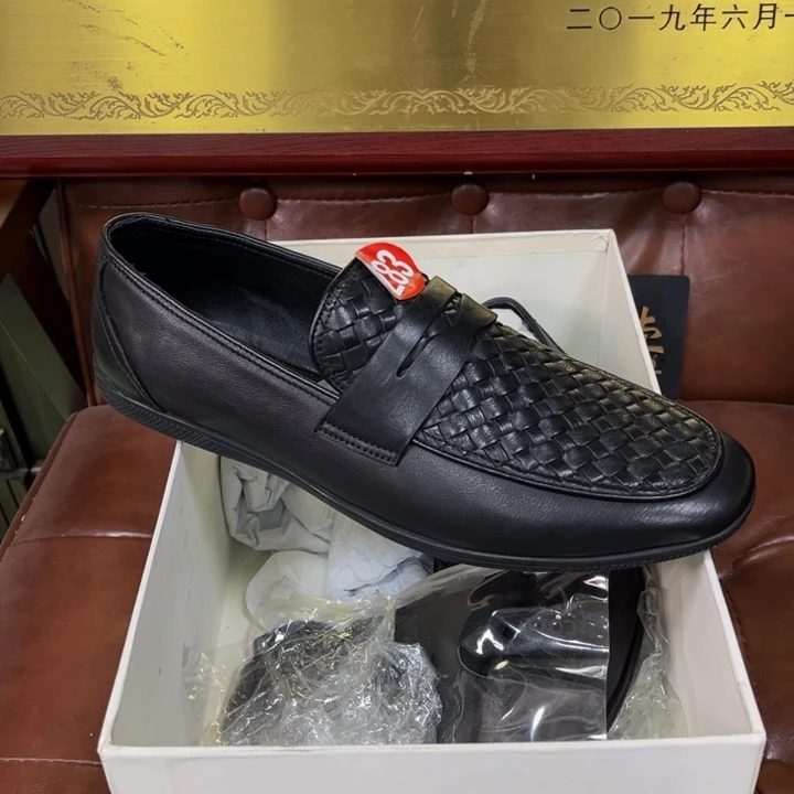 先****头层牛皮革386黑色43码