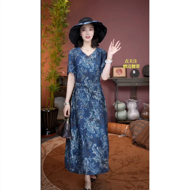 【双面穿】高端非遗香云纱真丝长裙子桑蚕丝连衣裙香云纱连衣裙