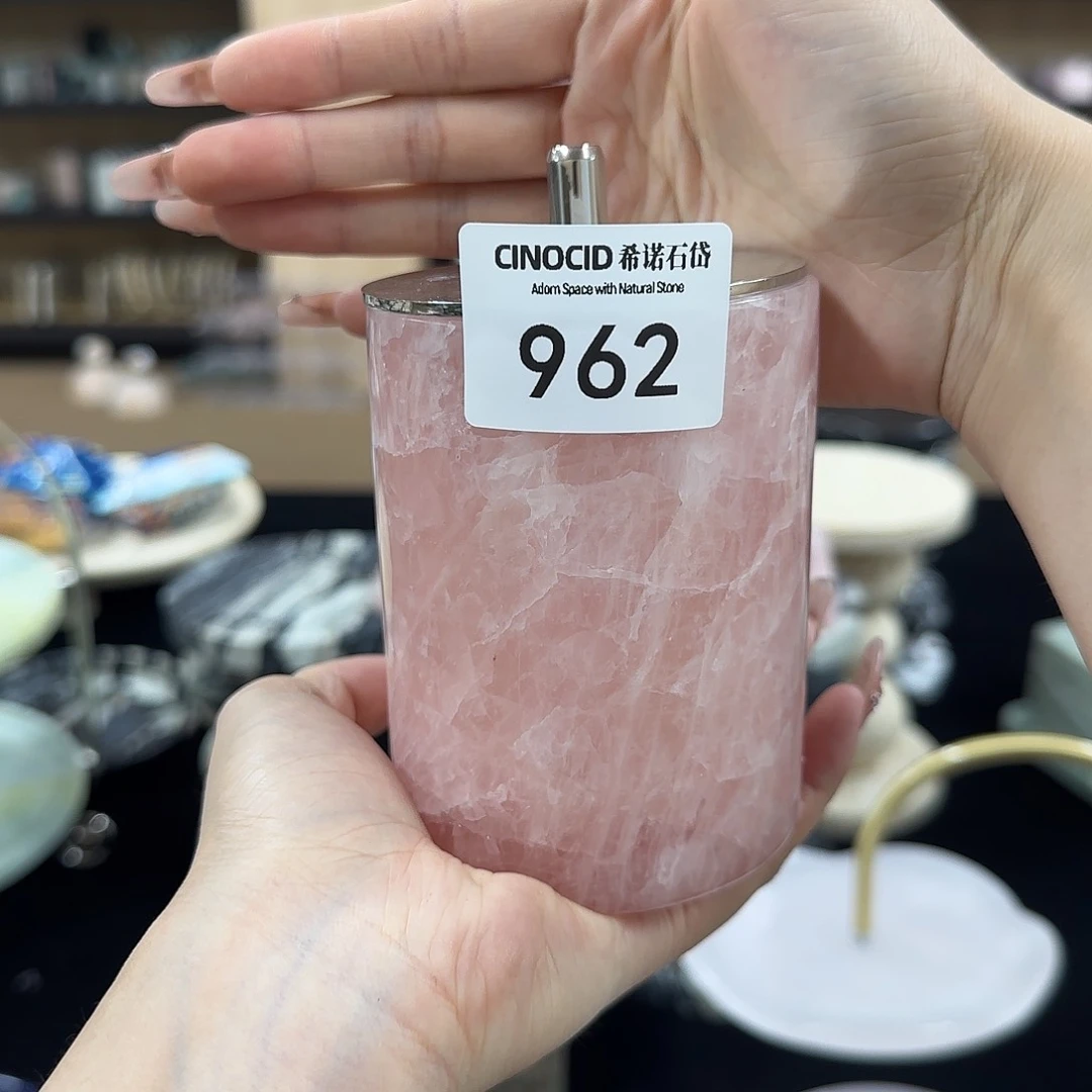 高粉水晶棉签罐962