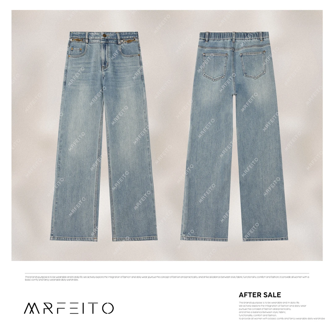 【法棍牛仔】2025春季新款直筒显瘦女士牛仔裤H19K02C3030819