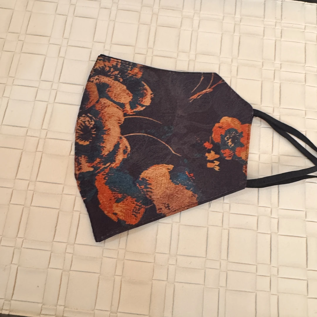 【花笺】香云纱国风口罩成人显气质时尚遮阳防晒面罩黑色洋气百搭