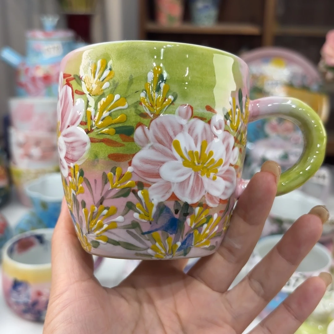 景德镇手绘高温釉下彩陶瓷茶具