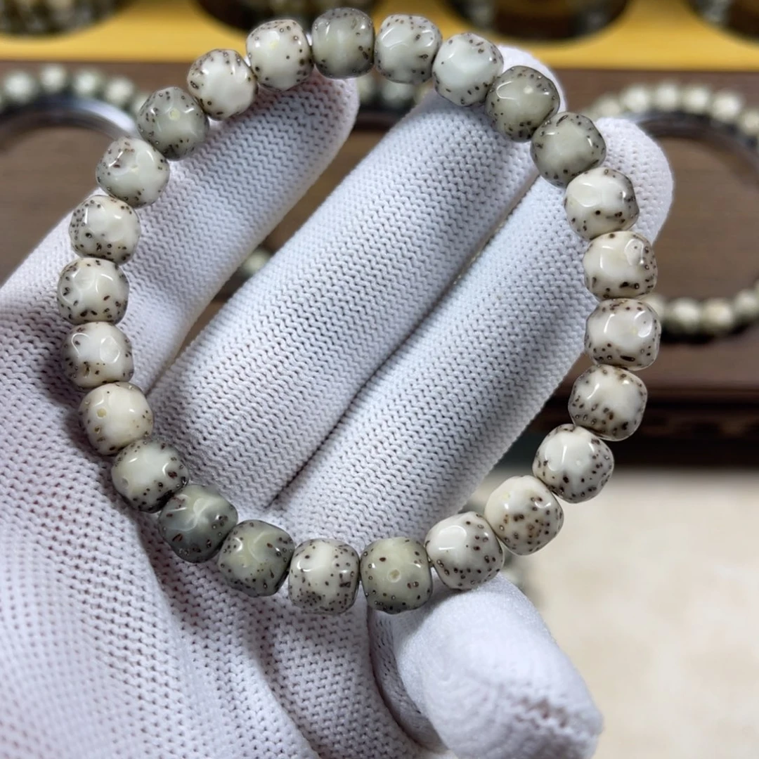星月菩提手串9改无相全玉化冰透料