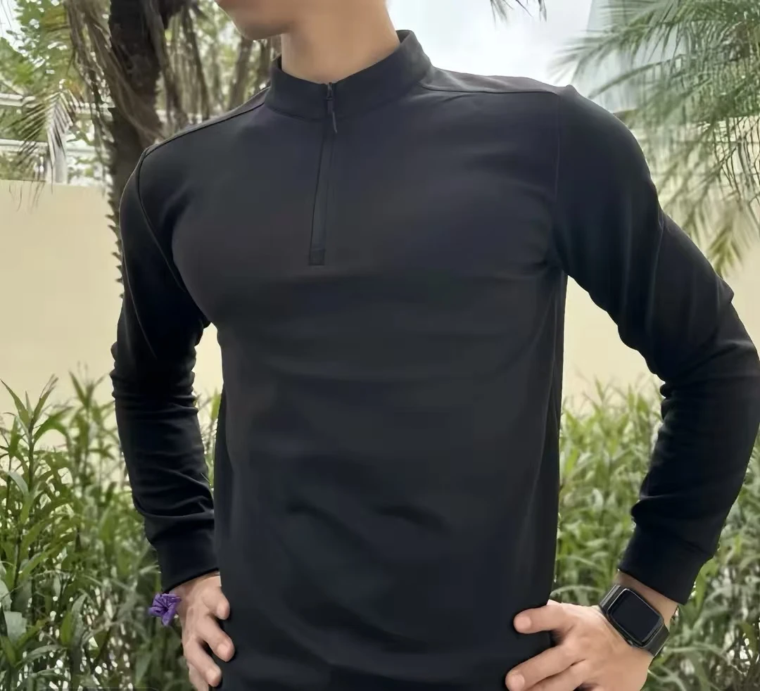 中高领男士高弹商务休闲打底衫