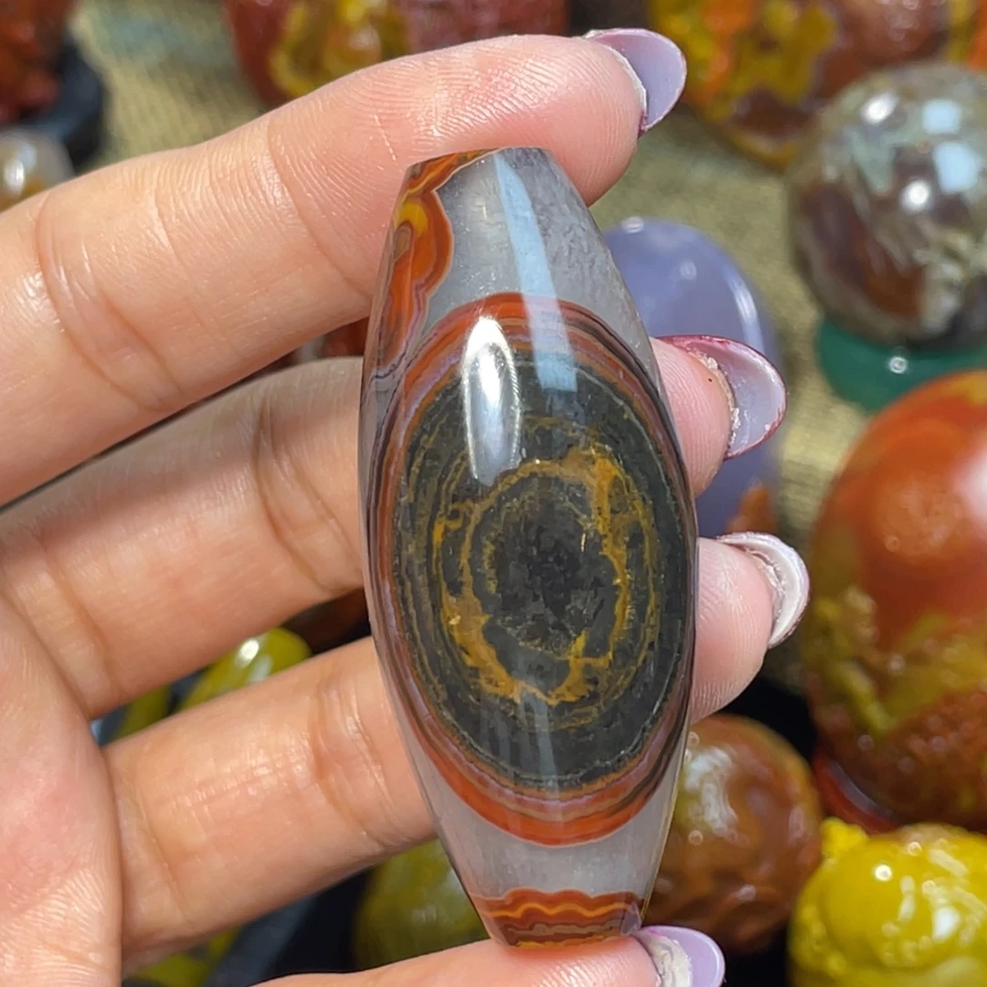 玛瑙/玉髓未镶嵌珠宝奇石品质天眼天珠