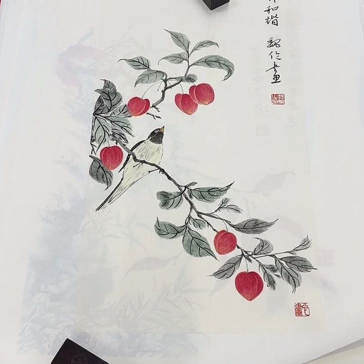 国画花鸟等多种鸟类和鸟类为