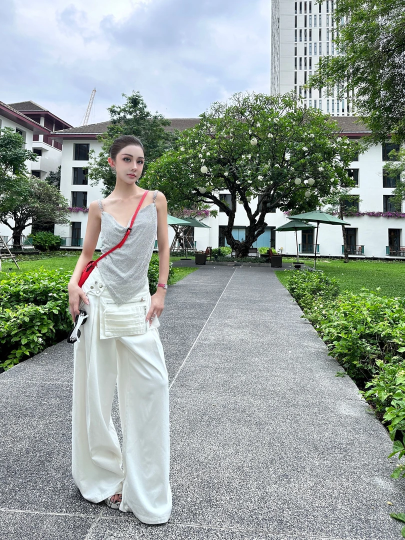 2025初春原创MyloveLeo‘腰封设计师’潮流简约阔腿休闲裤(裤长103)