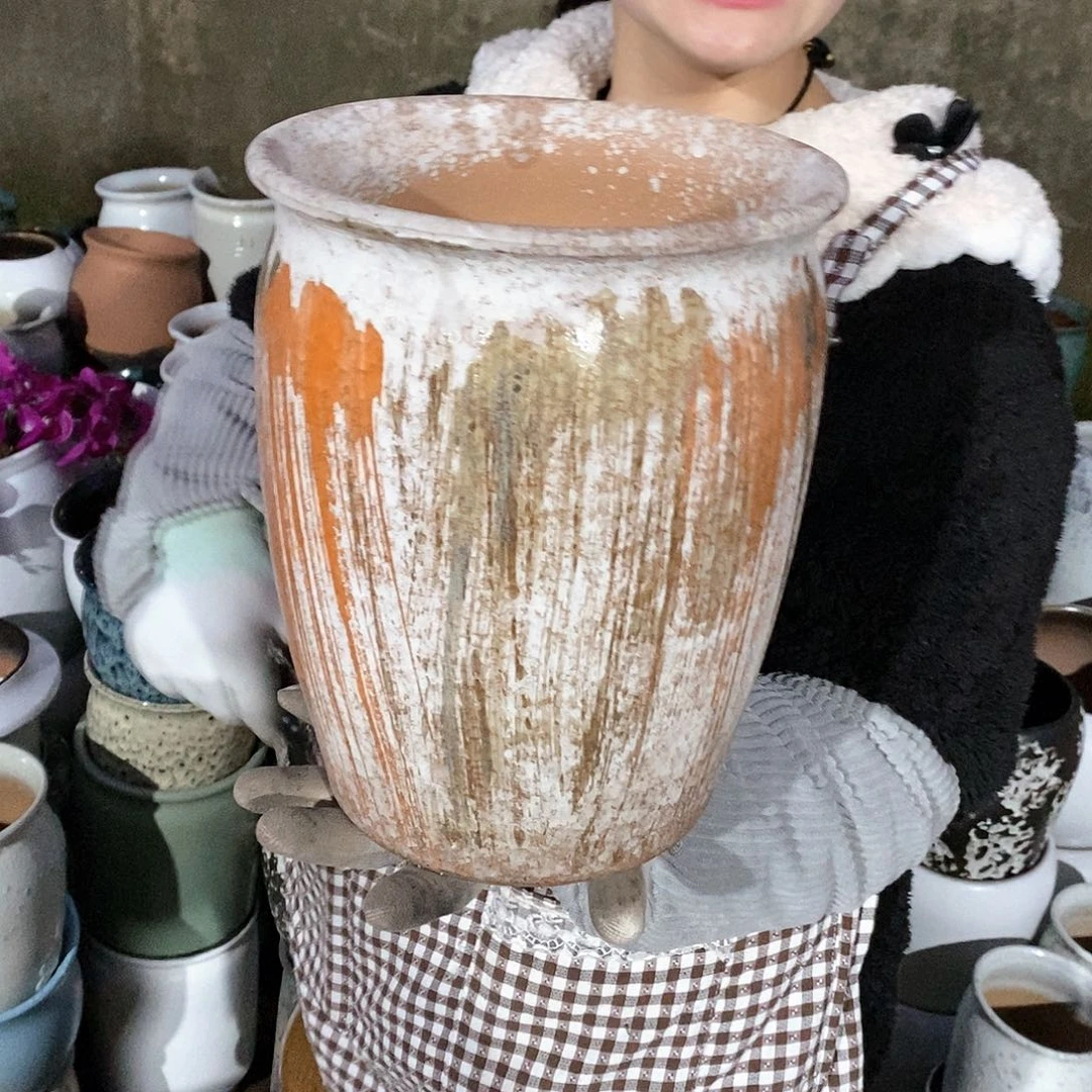 紫砂花盆正品口20高25