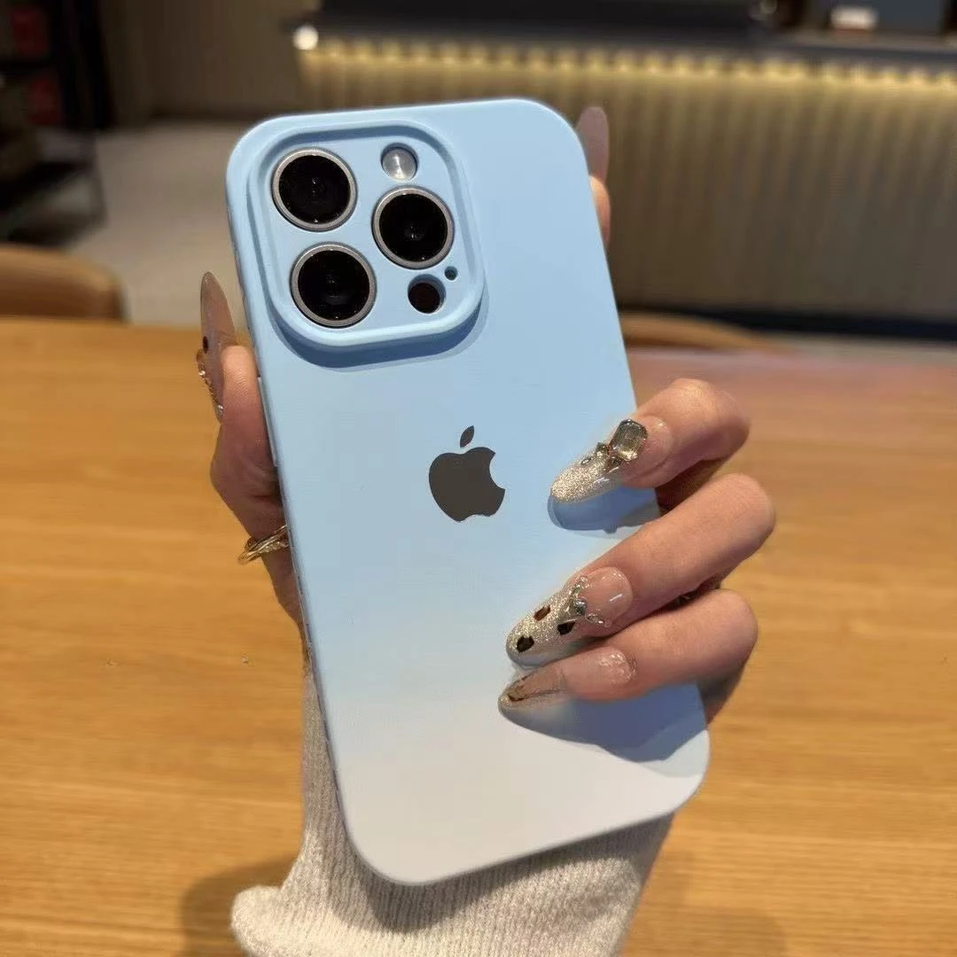 ins风渐变色适用苹果16promax手机壳iPhone15防摔14硅胶13时尚12