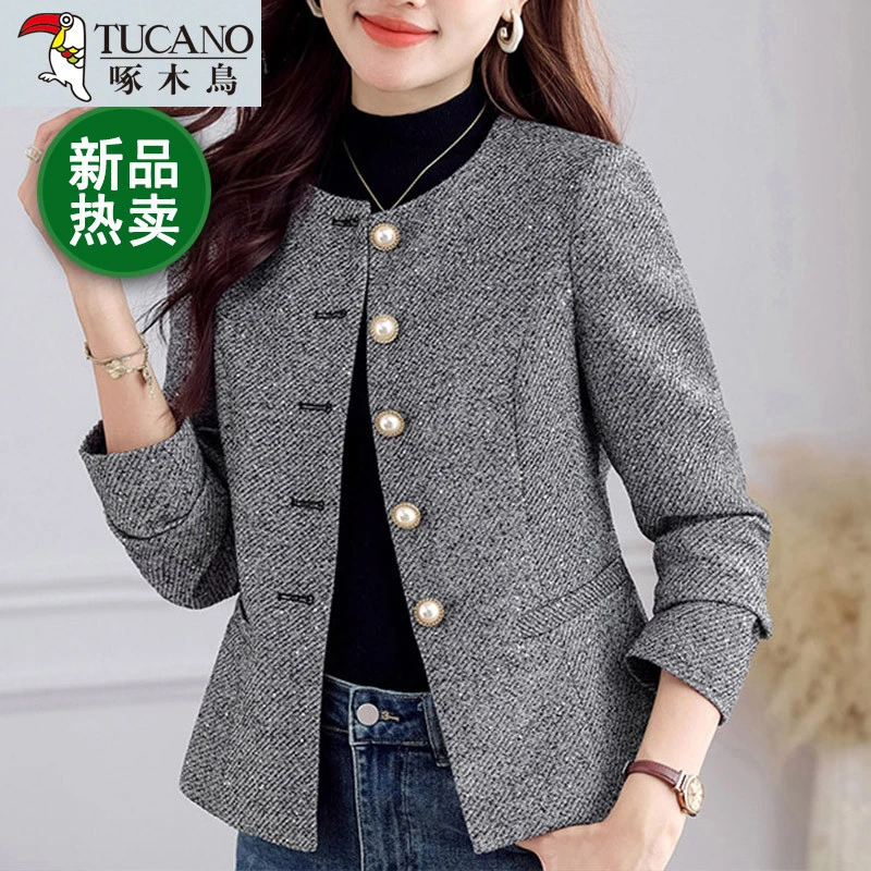 品牌秋冬新款时尚气质小香风短款外套女韩版洋气休闲百搭显瘦上衣