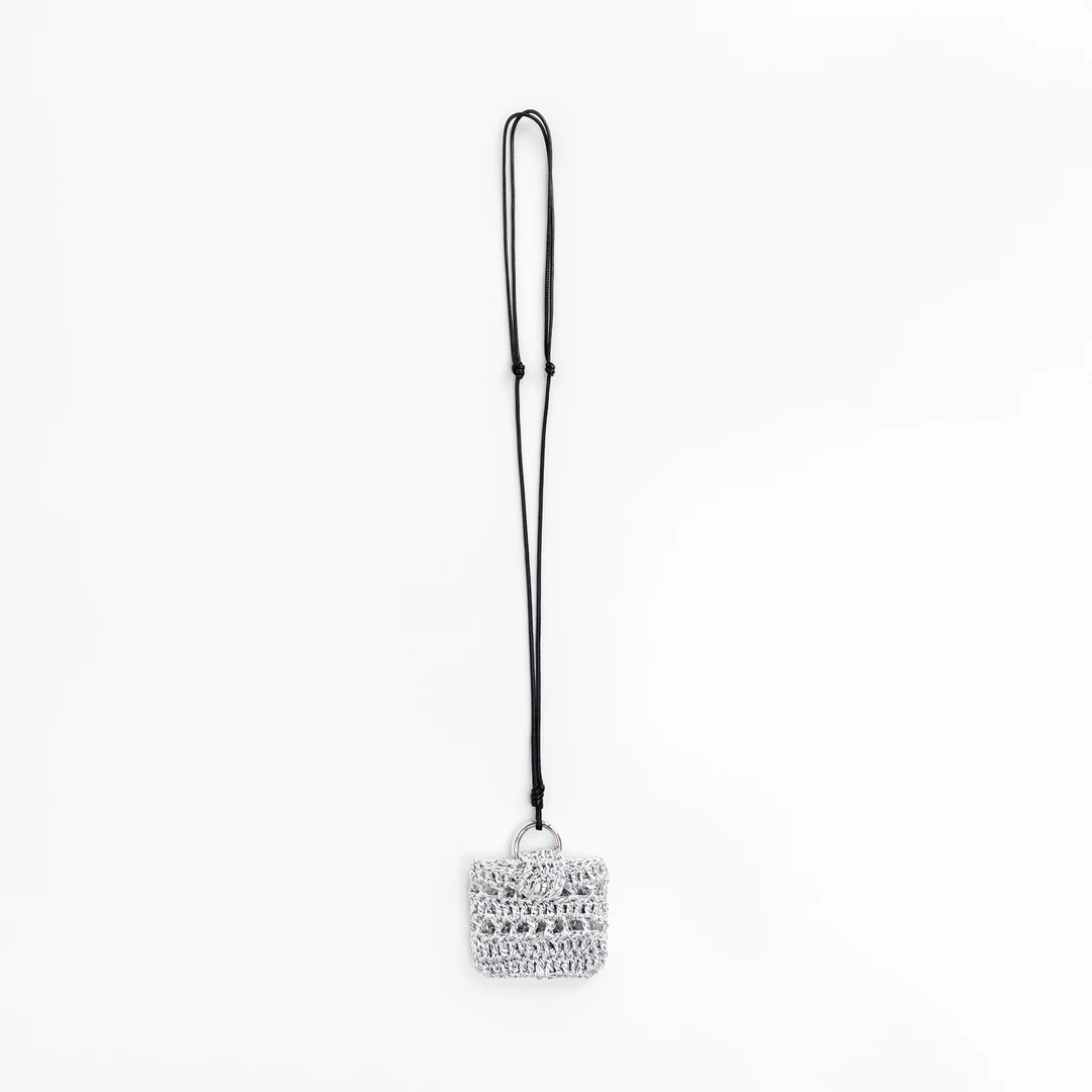 【6号店】手工编织耳机包可调节迷你挂件包 XPB528