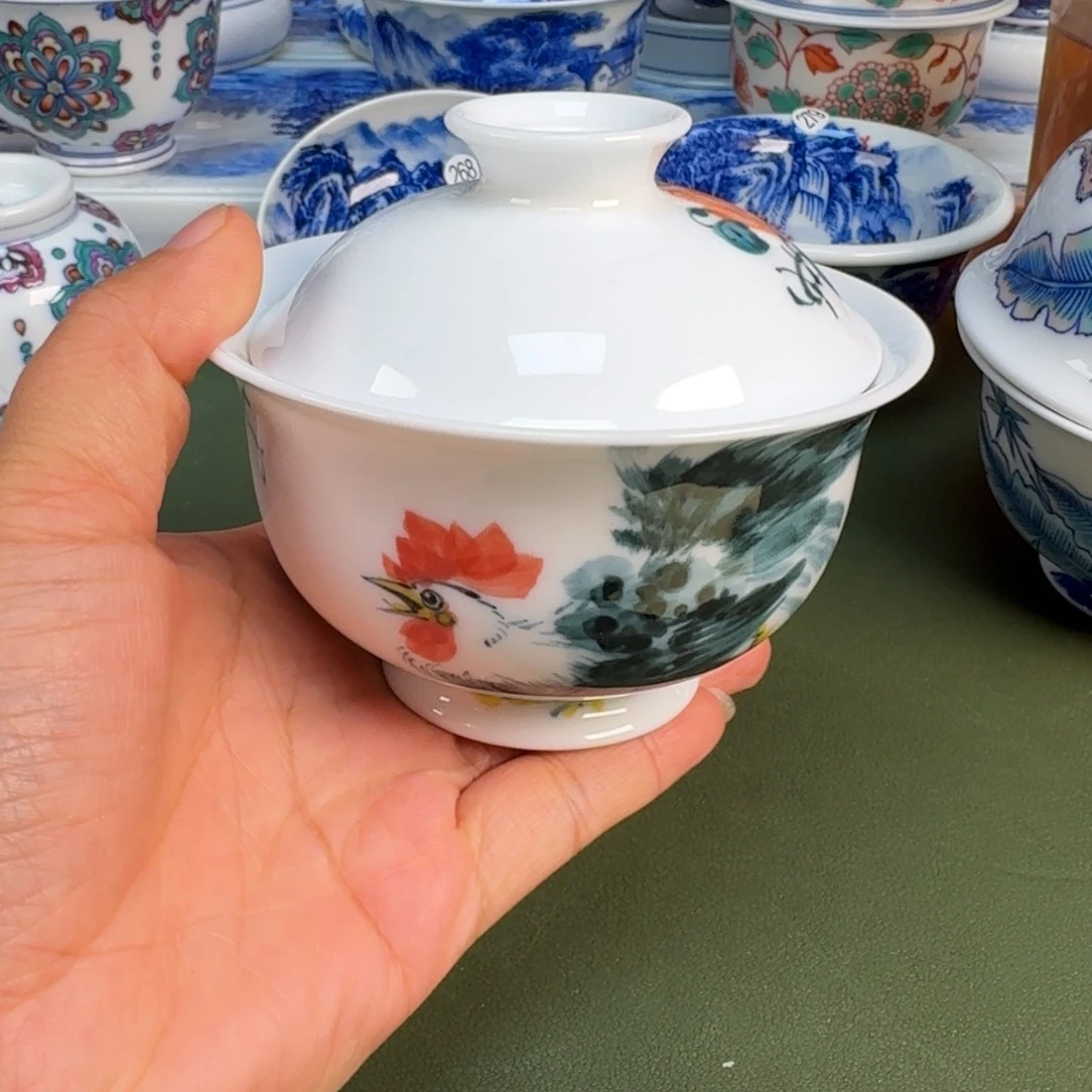 陶瓷景德镇纯手绘茶具圆圆249