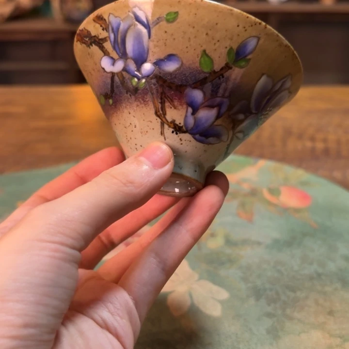 柴烧纯手工手绘陶瓷