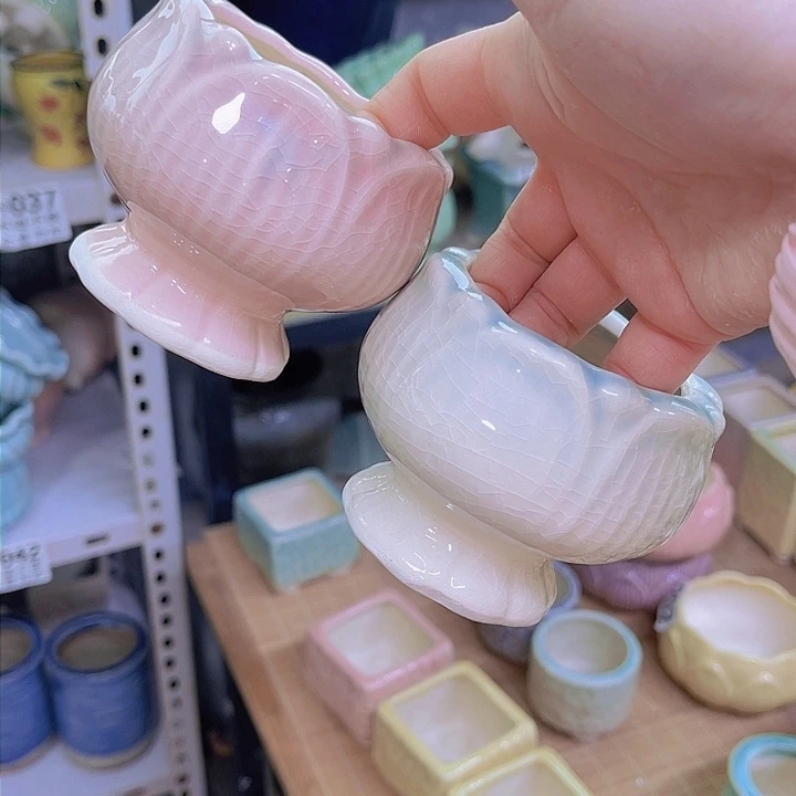 红陶陶瓷花盆当场满12包邮