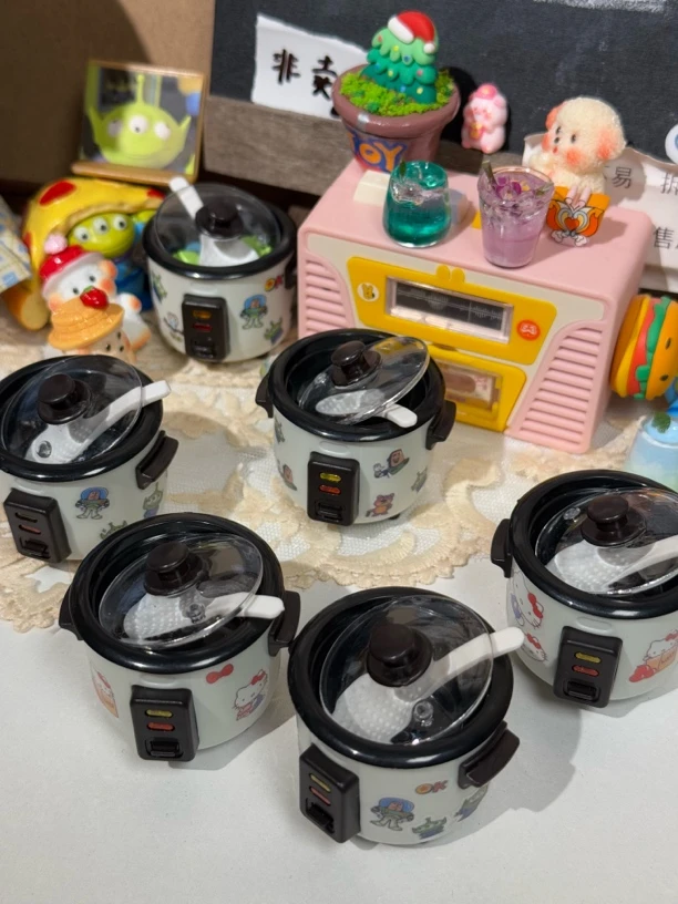 鲨鲨食玩DIY微缩娃屋电饭锅手工