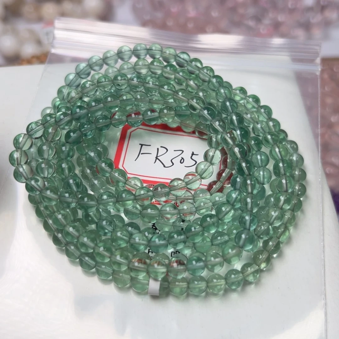 水晶手链未镶嵌那*山萤石5.5mm左右3条