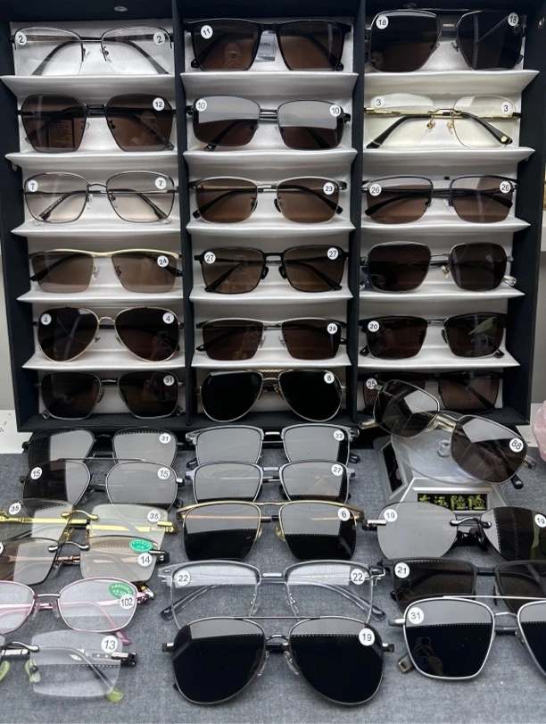 新款专用太阳镜茶色石头时尚护目开车钓鱼百搭全框架