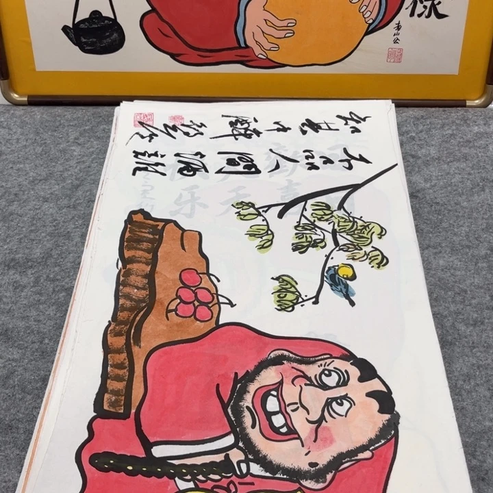 国画手绘禅意画一物一拍