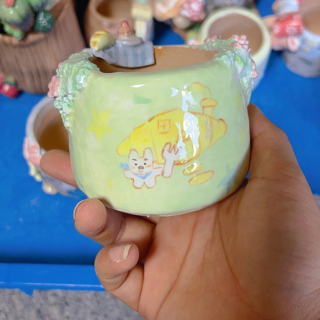 清仓老梧家的手工多肉花盆