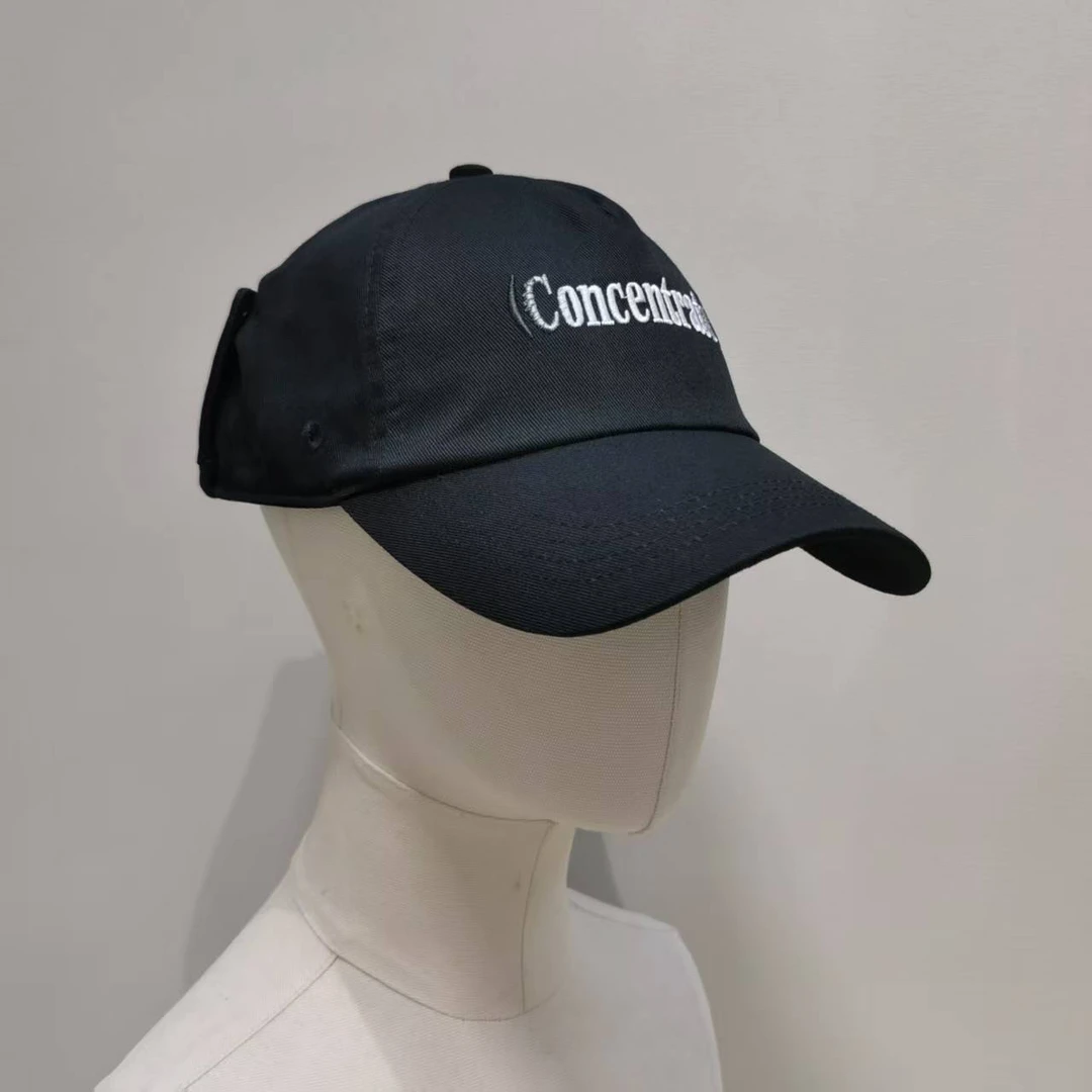 帽之都字母刺绣黑色棒球帽