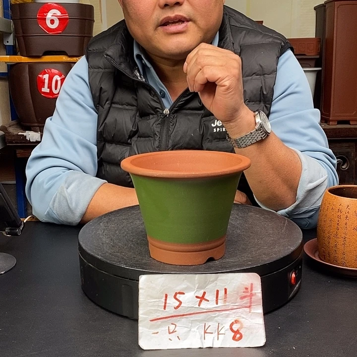 紫砂花盆货号一只KK8