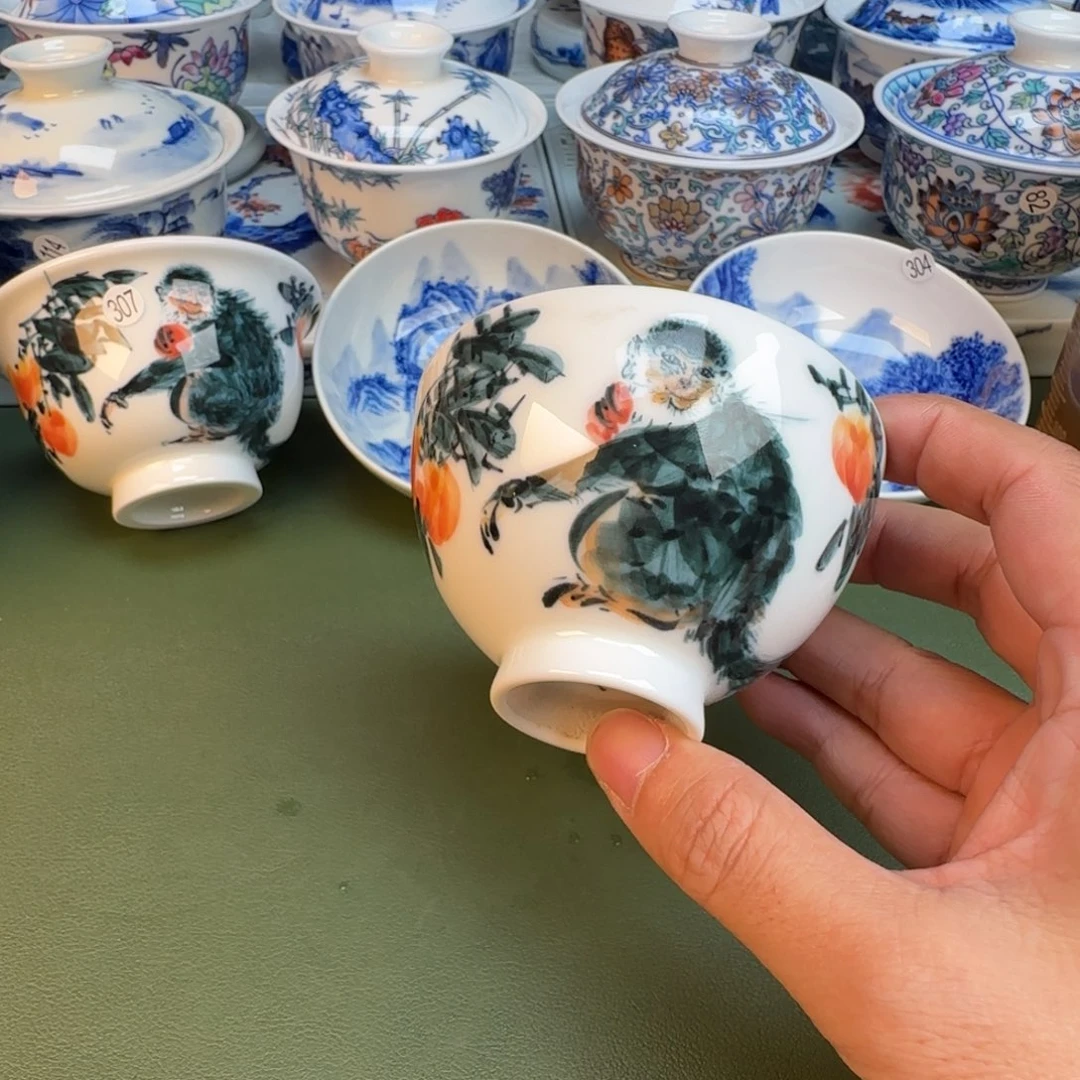 陶纯手工纯手绘茶具333