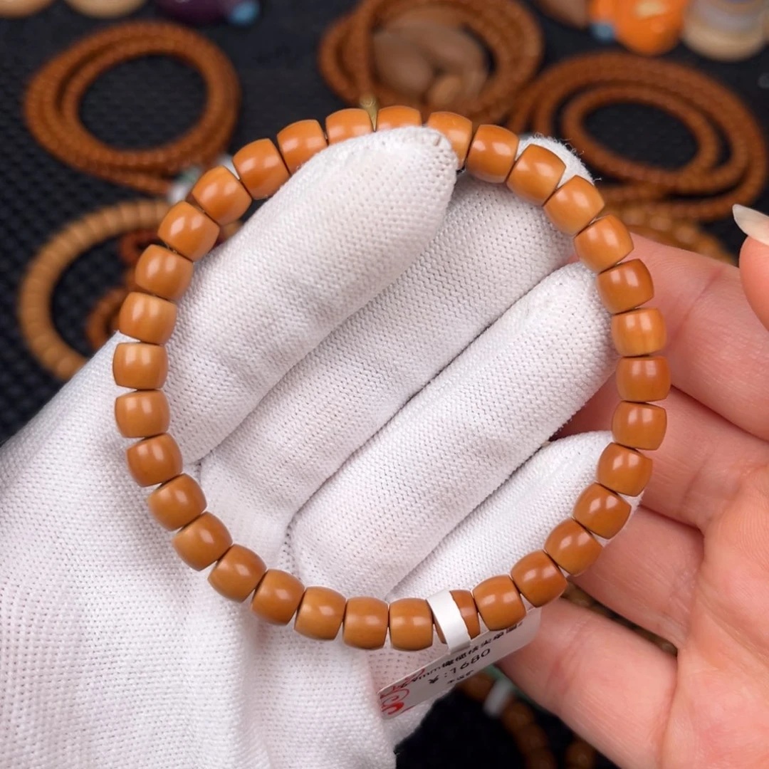 橄榄核手串/手链6.8mm橄榄核尖直切单圈