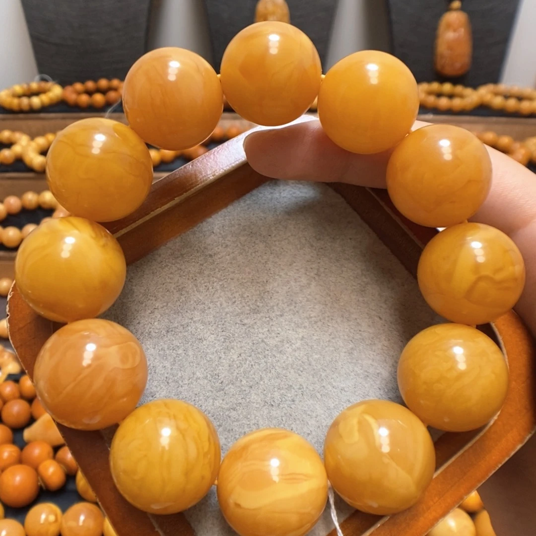 未镶嵌蜜蜡手链蜜蜡