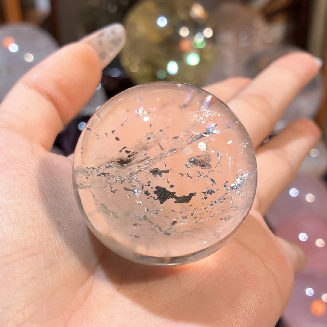 珠宝半成品未镶嵌水晶水胆露41.9mm