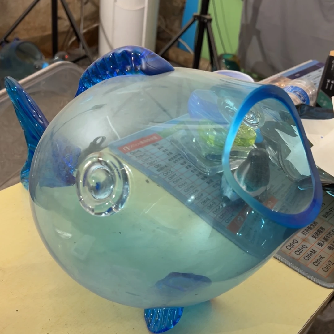 弘扬琉璃花器微瑕高度28