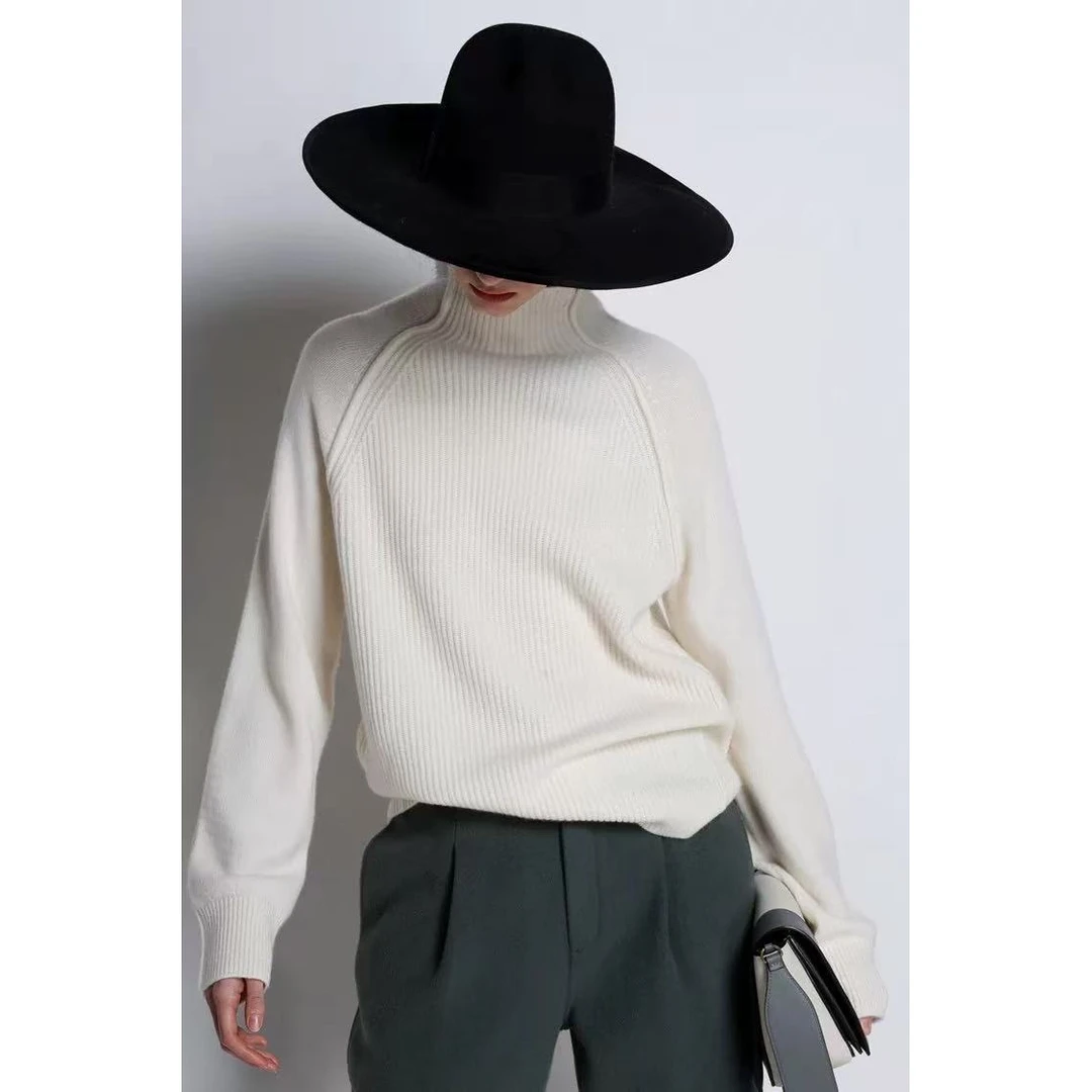 0360 2025秋冬新款半高领加厚宽松针织毛衣k6-3