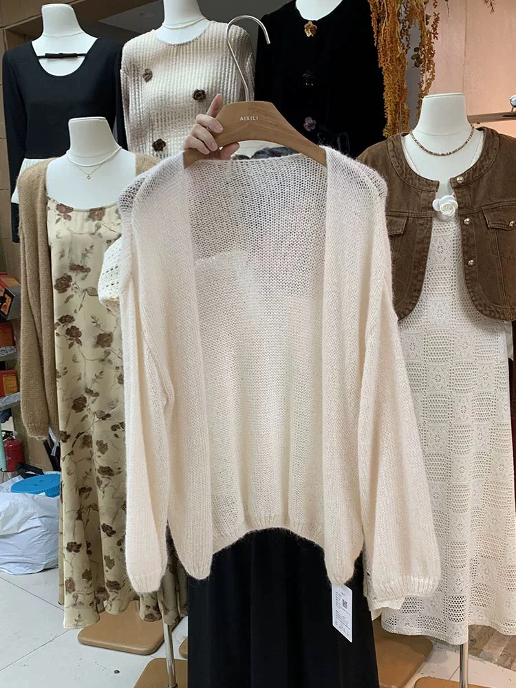 夏季开衫春夏女镂空百搭宽松长袖开衫