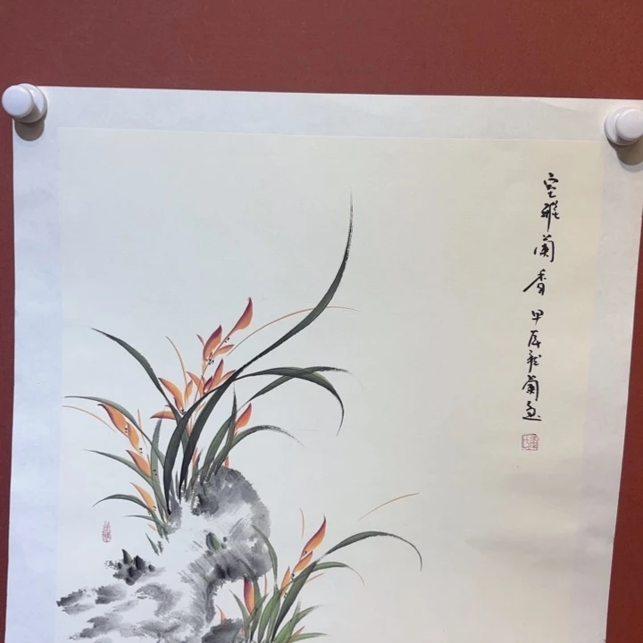 国画听兰老师花鸟