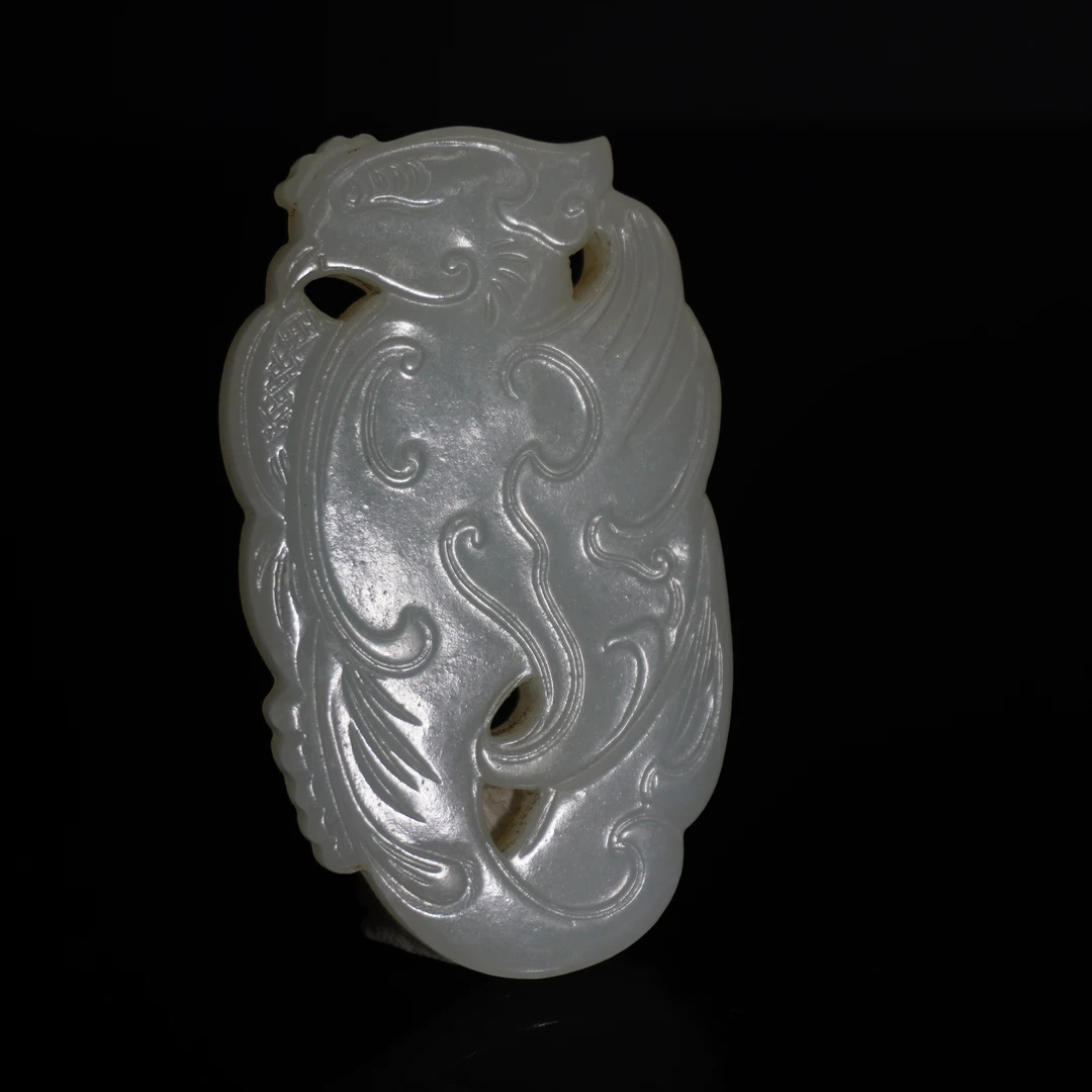 清代和田玉凤鸟纹佩/027136/收藏/传承/【友谊文物商店】