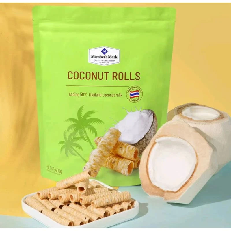 【山姆超市】香酥椰脆卷糕400g办公室零食美食解馋零食