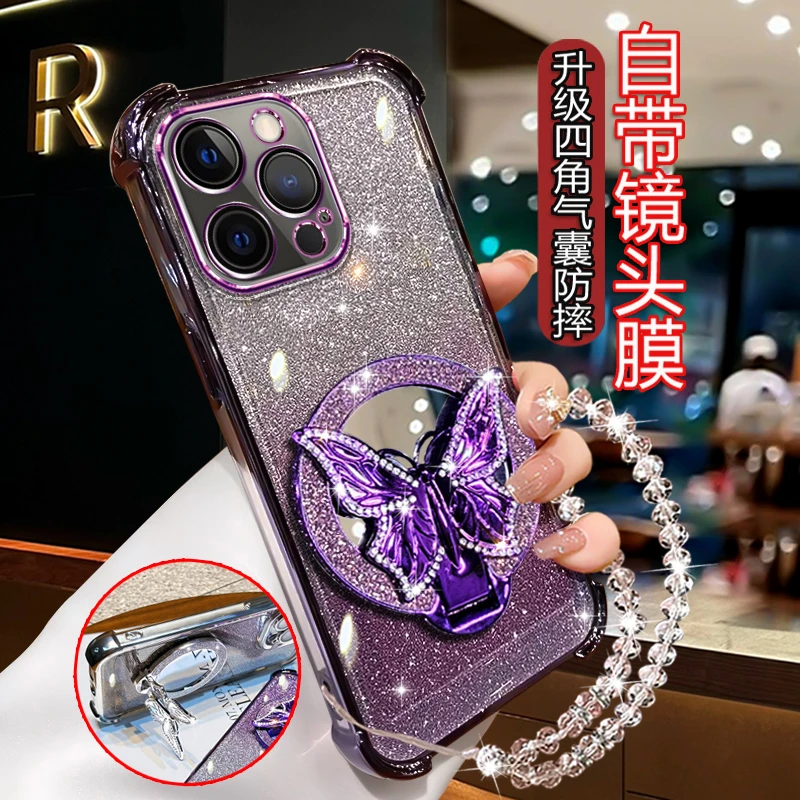 适用苹果14promax手机壳女潮新款镜头全包iphone14PROAMX四角防摔