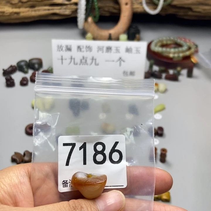 李***门蛇纹石玉未镶嵌项链