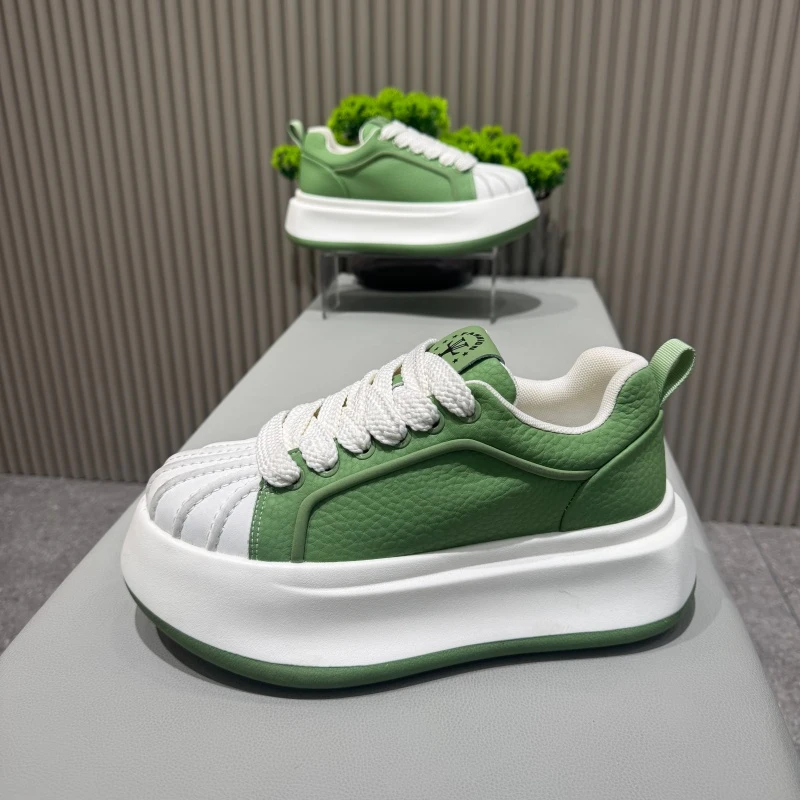 男鞋2025秋冬新款厚底增高休闲鞋男韩版百搭运动鞋时尚贝壳头潮鞋