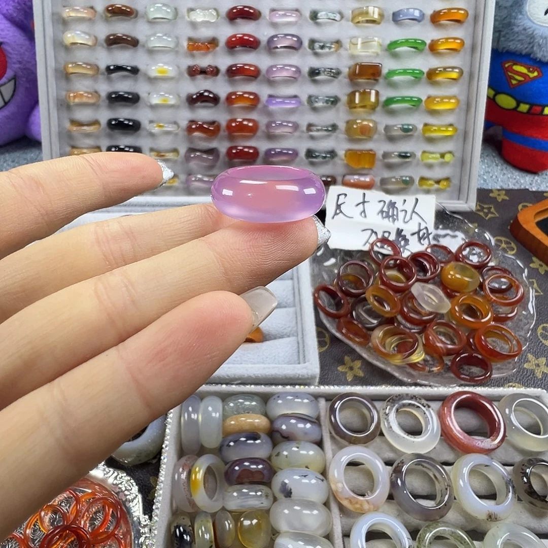 玛瑙/玉髓未镶嵌戒圈B2不退换16.1港12