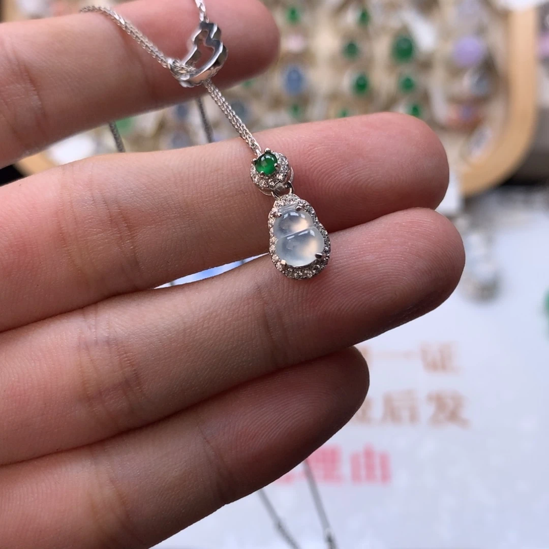 银S925镶嵌戒指翡翠天然缅甸翡翠A货