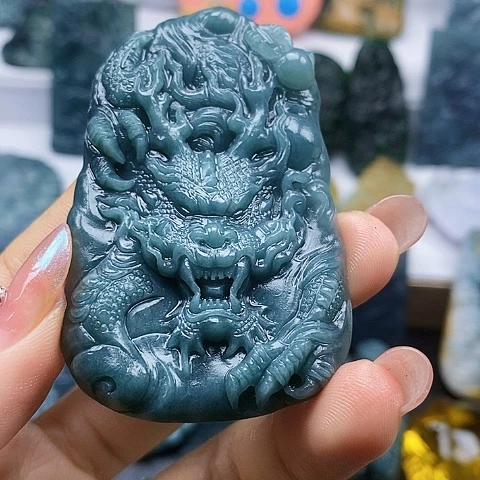 梦***年定制翡翠未镶嵌龙