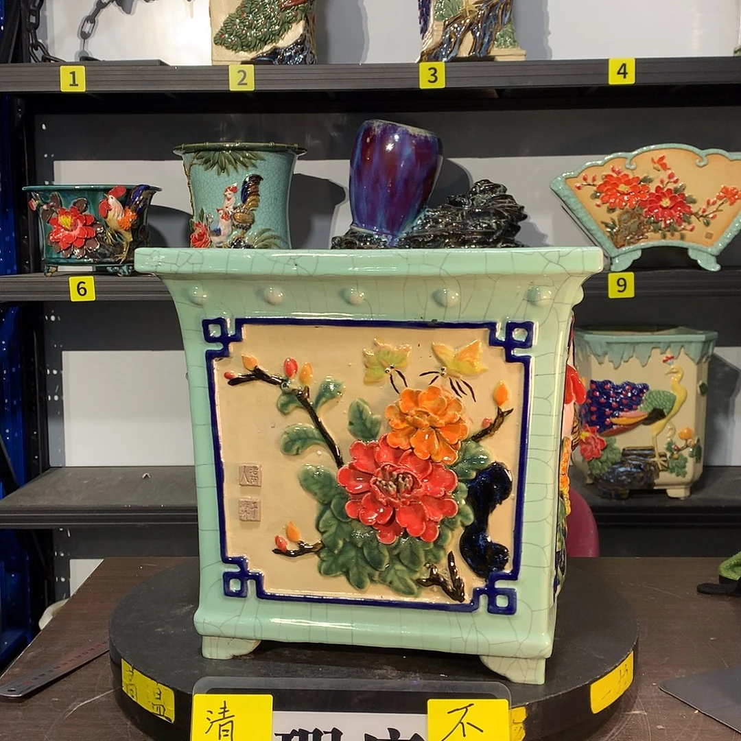 $***高温烧制石湾盆瑕疵